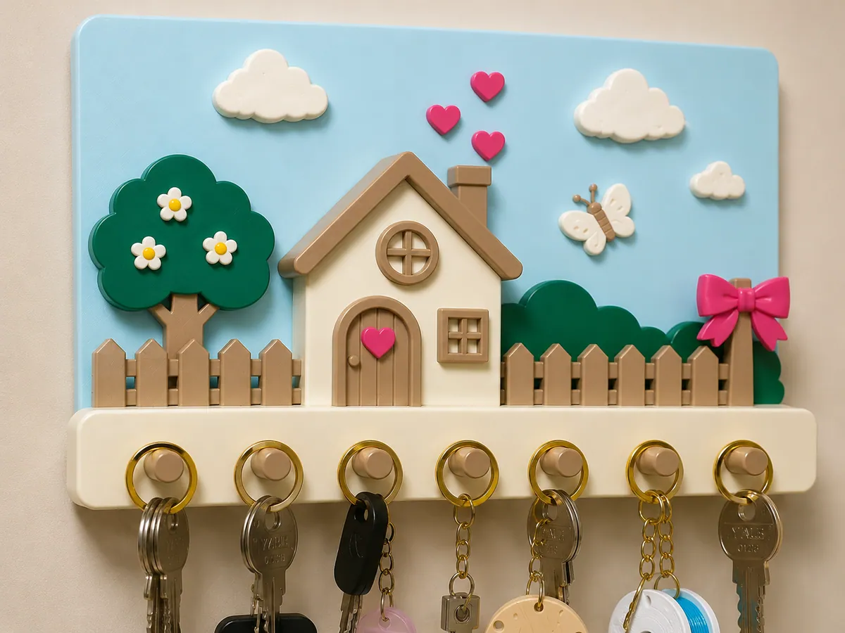 Home Sweet Home Ev Temalı Anahtar Askılığı