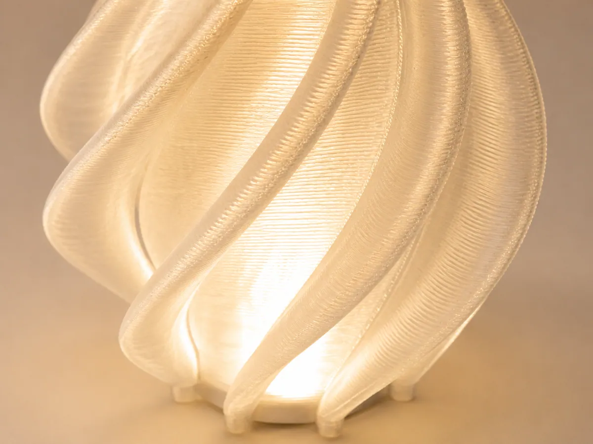 Spiral Dalga Masa Lambası - LED Gece Işığı