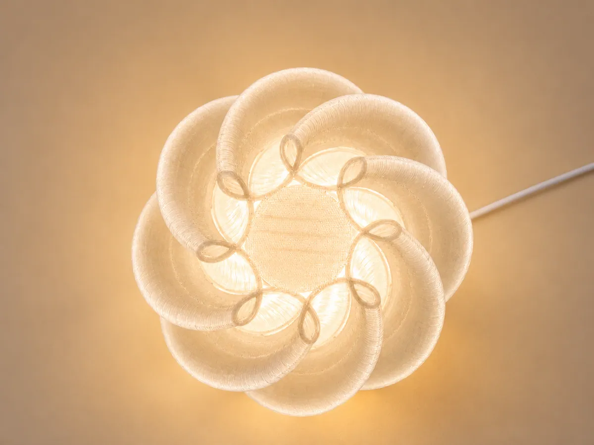 Spiral Dalga Masa Lambası - LED Gece Işığı