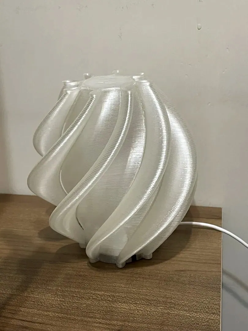 Spiral Dalga Masa Lambası - LED Gece Işığı