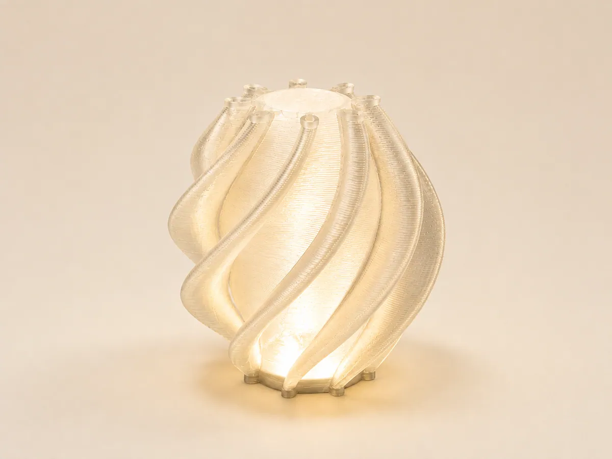 Spiral Dalga Masa Lambası - LED Gece Işığı