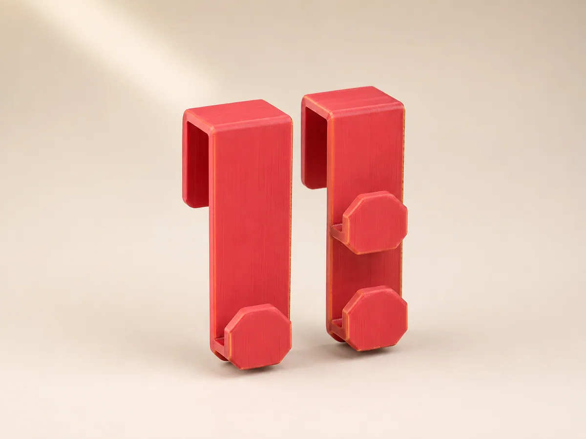 Kapı Üstü Askı - Tekli veya Çiftli Kanca, 43 mm
