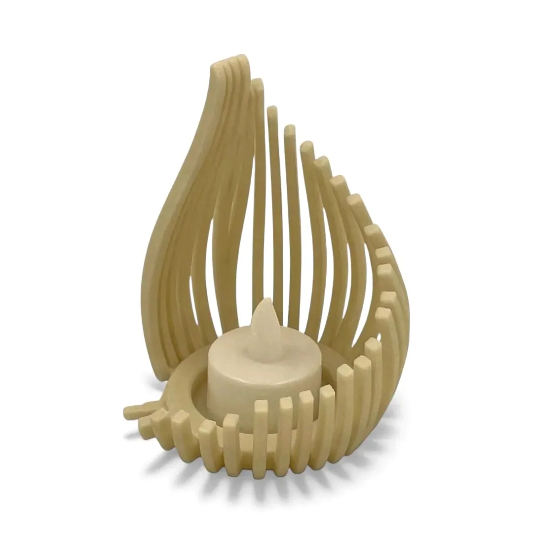 Alev Damlası LED Tealight Mumluk