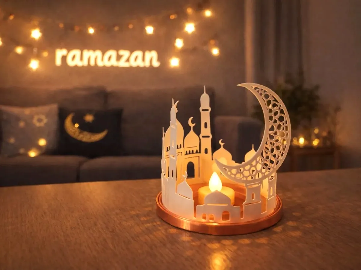 Hilal Siluetli Tealight Mumluk
