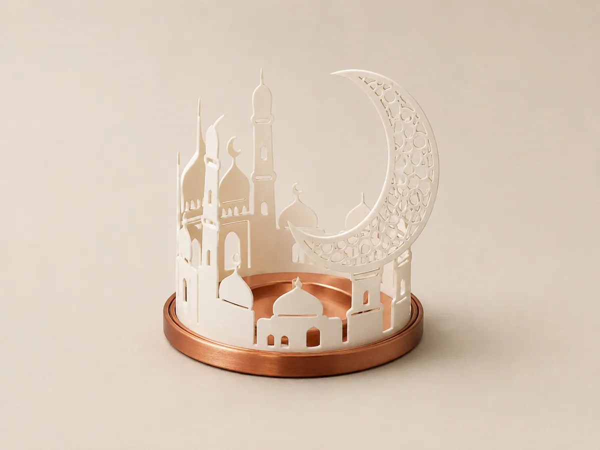 Hilal Siluetli Tealight Mumluk