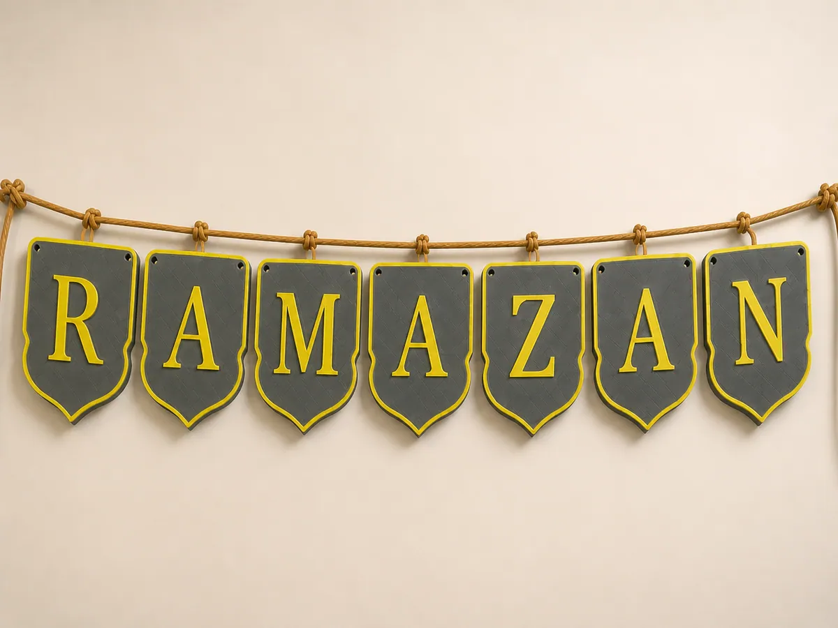 İslami Harf Flama Süsü – Tam Alfabe