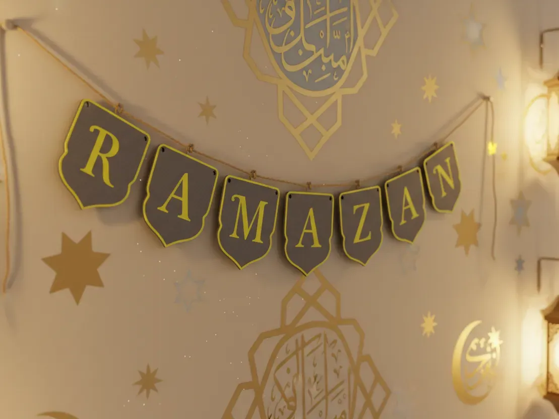 İslami Harf Flama Süsü – Tam Alfabe