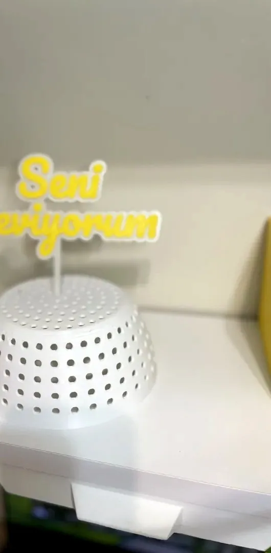 Türkçe Sözlü Pasta Süsü Seti — gerçek baskı fotoğrafı