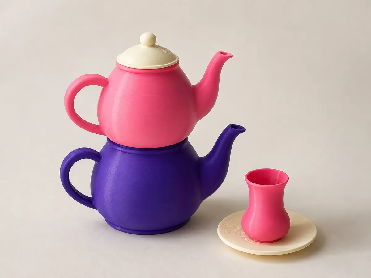 Oyuncak Çay Takımı – Çaydanlık, Demlik ve Bardaklar