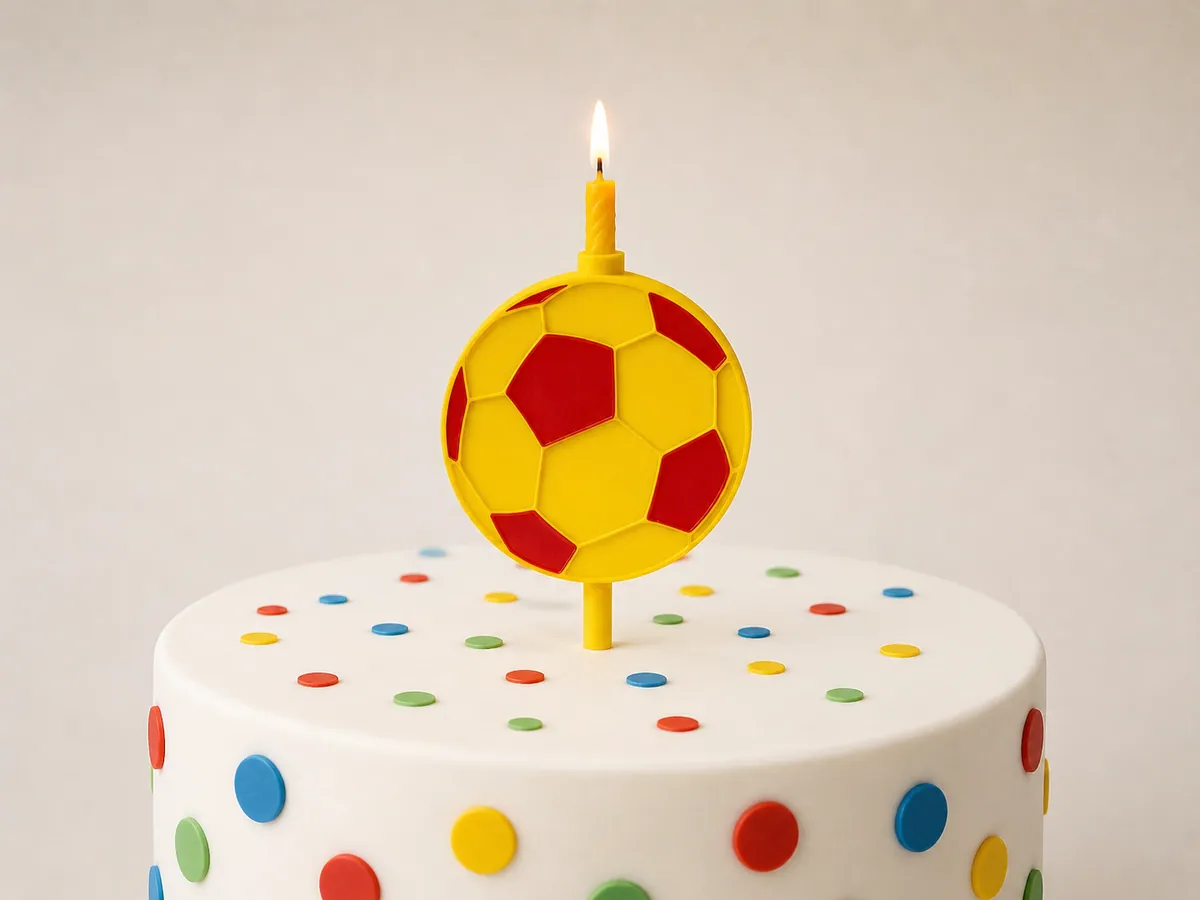 Futbol Topu Mum Tutucu – Pasta Süsü