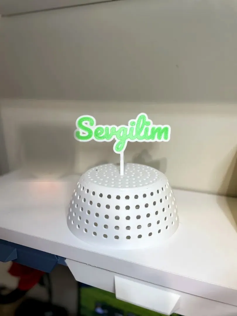 Sevgililer Günü Pasta Süsü Seti – 4 Parça