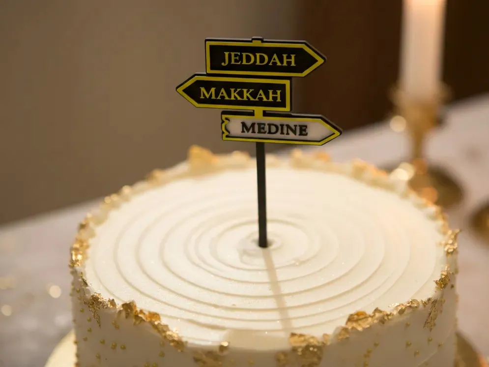 Cidde, Mekke, Medine Yön Pasta Süsü