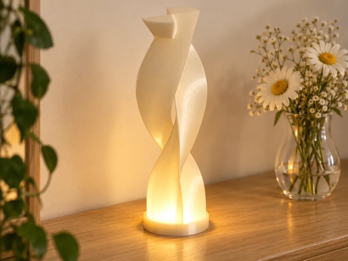 Burgulu Spiral Abajur – LED Dekor Lamba