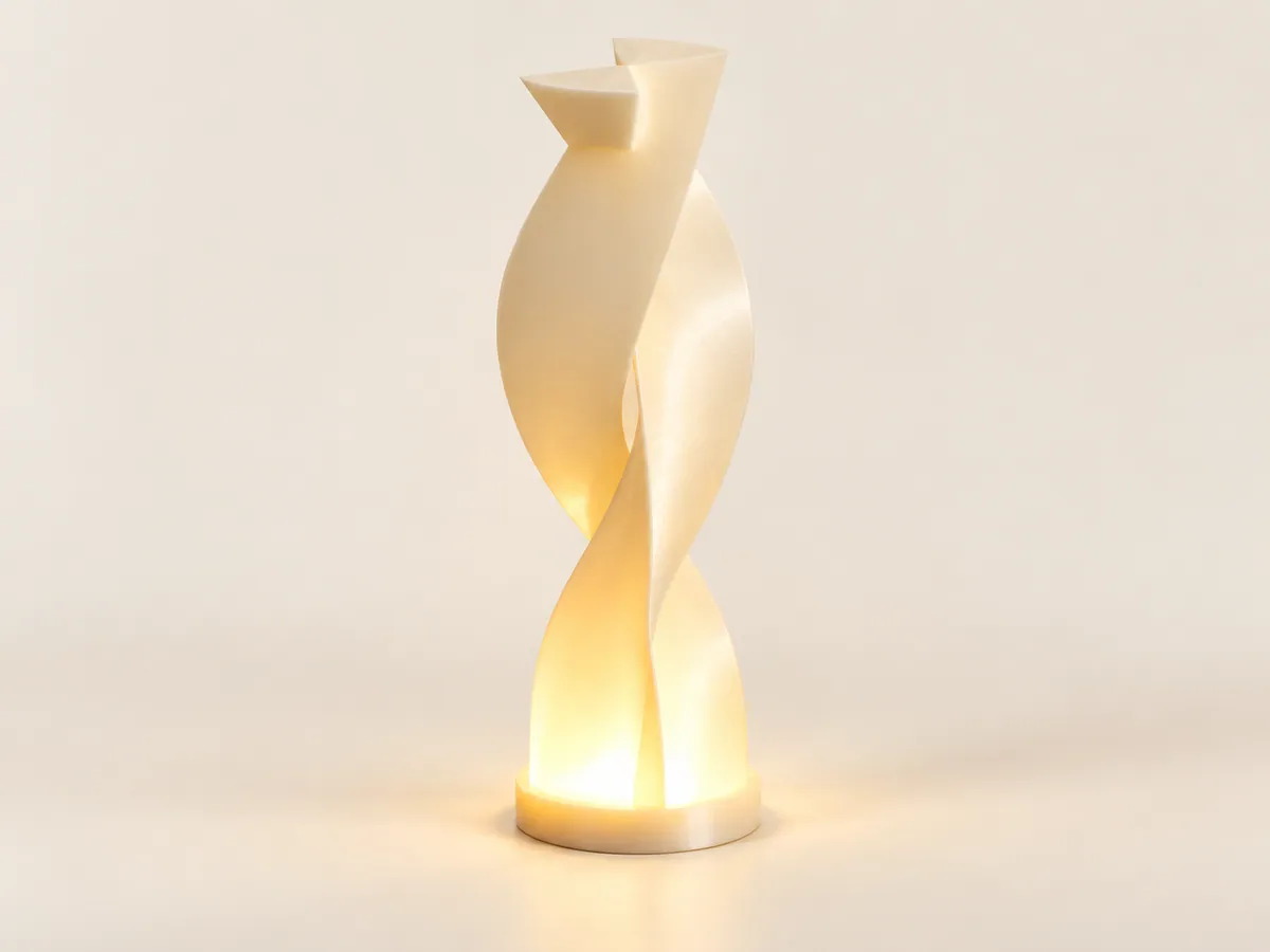 Burgulu Spiral Abajur – LED Dekor Lamba