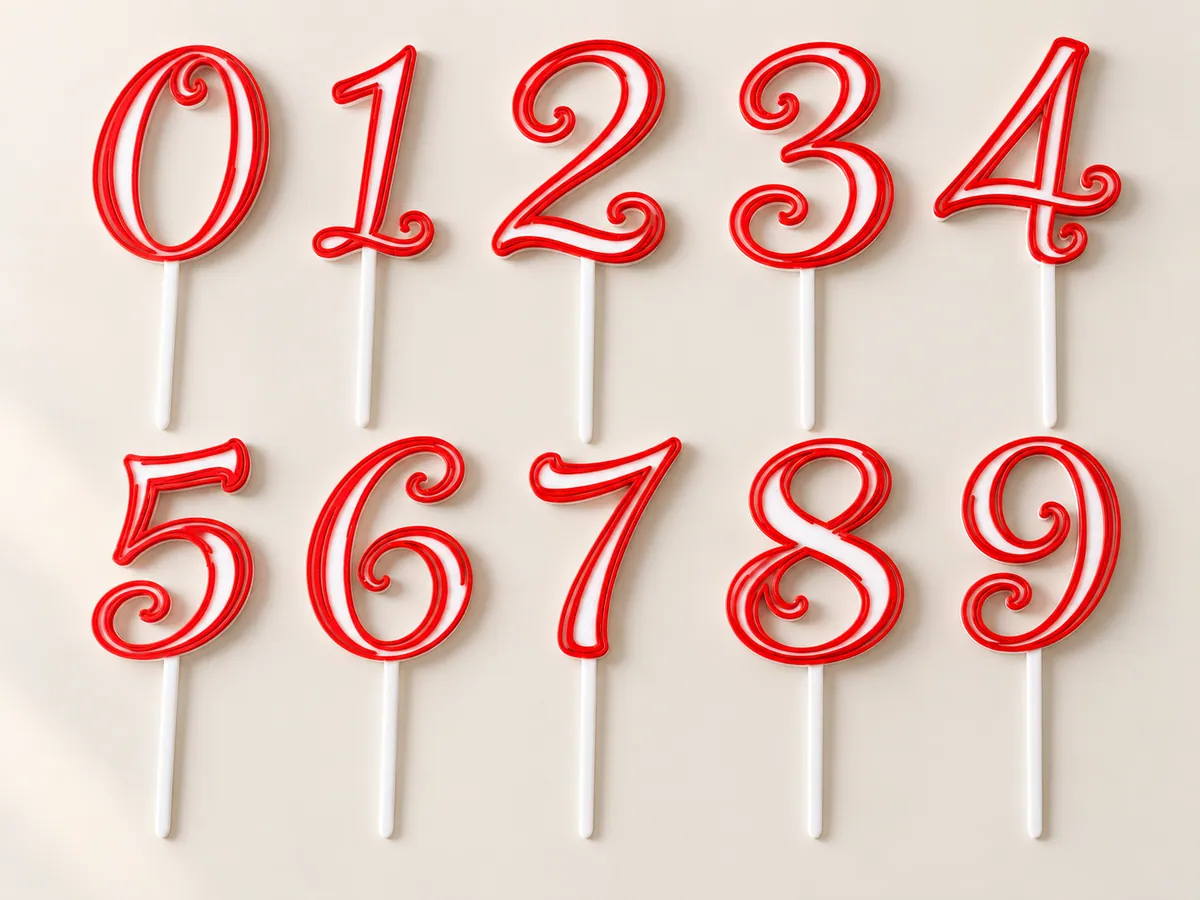 Rakam Pasta Süsü – 0’dan 9’a Kaligrafik
