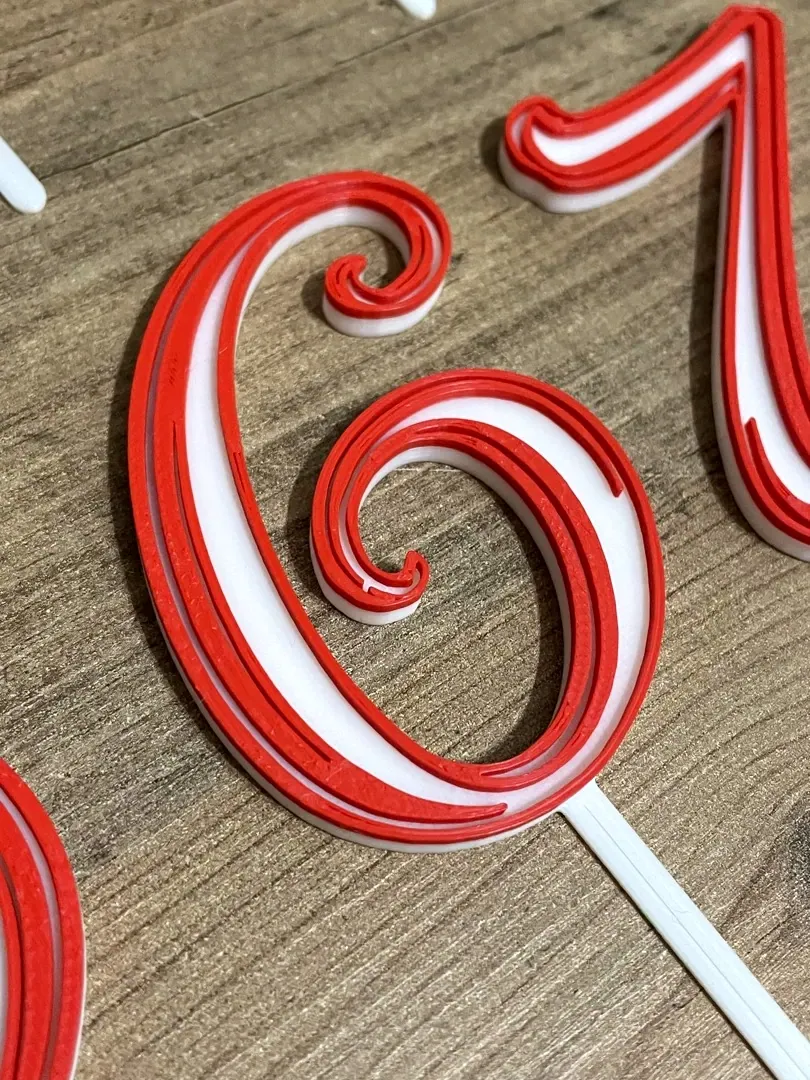 Rakam Pasta Süsü – 0’dan 9’a Kaligrafik — gerçek baskı fotoğrafı