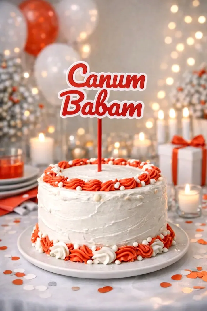 AİLEM Pasta Süsü Seti – Çok Renkli