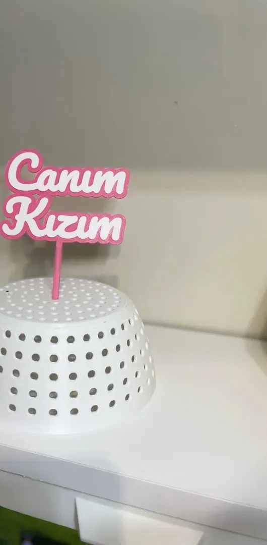 AİLEM Pasta Süsü Seti – Çok Renkli — gerçek baskı fotoğrafı