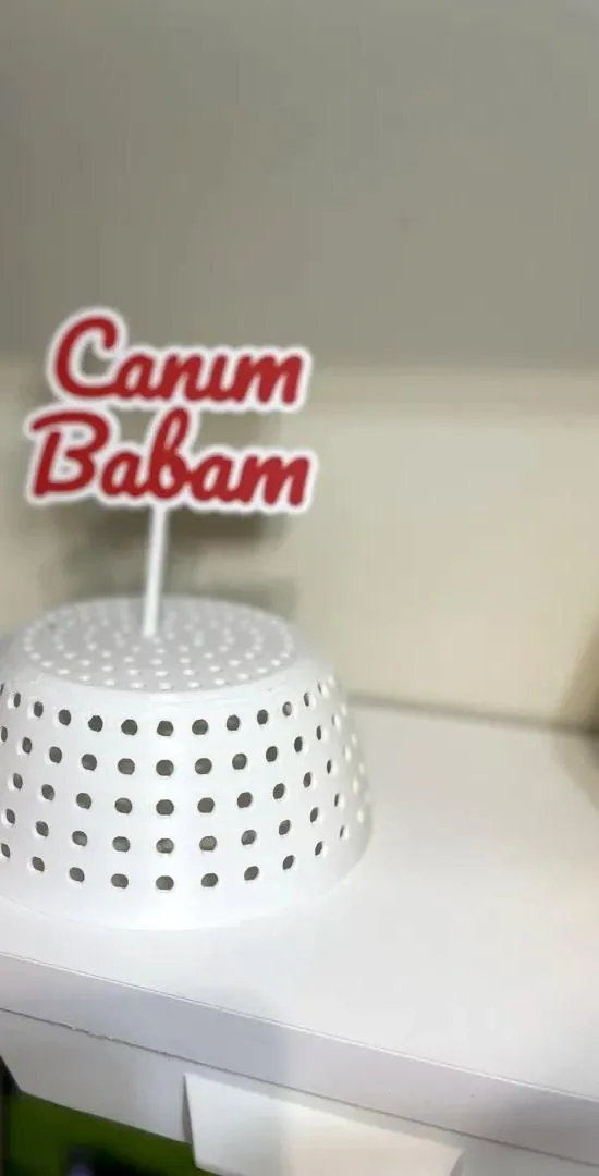 AİLEM Pasta Süsü Seti – Çok Renkli — gerçek baskı fotoğrafı