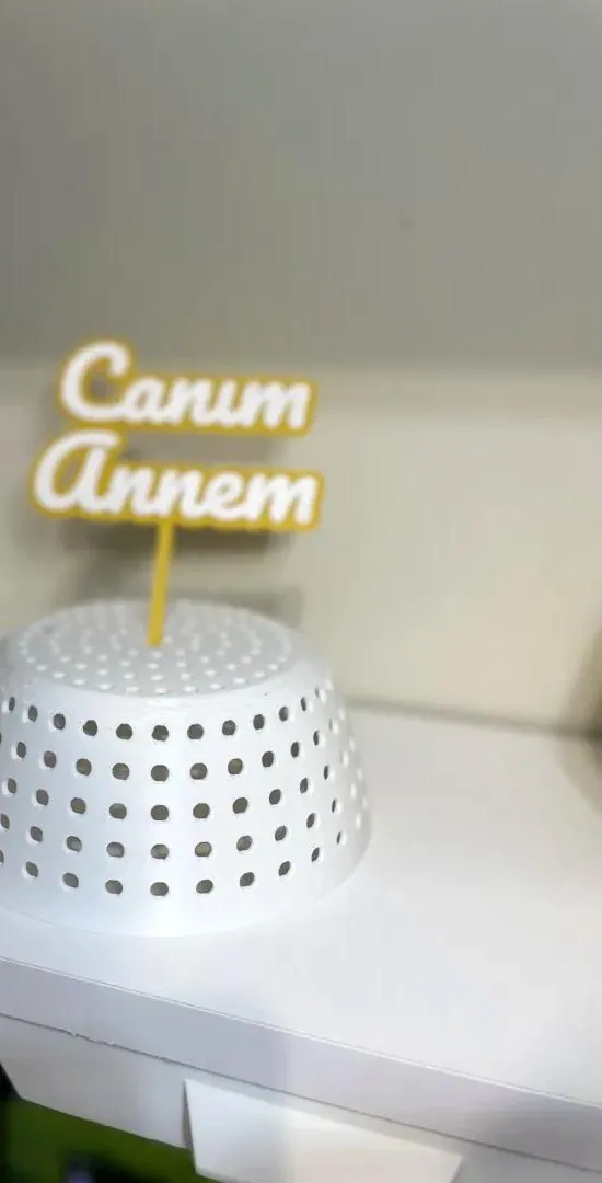 AİLEM Pasta Süsü Seti – Çok Renkli — gerçek baskı fotoğrafı