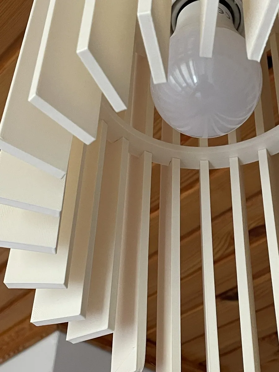 Geometrik Sarkıt Lamba Abajuru — gerçek baskı fotoğrafı