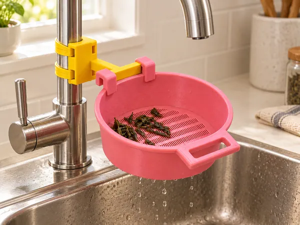 Musluğa Takılan Çay Süzgeci – Çıkarılabilir Lavabo Sepeti