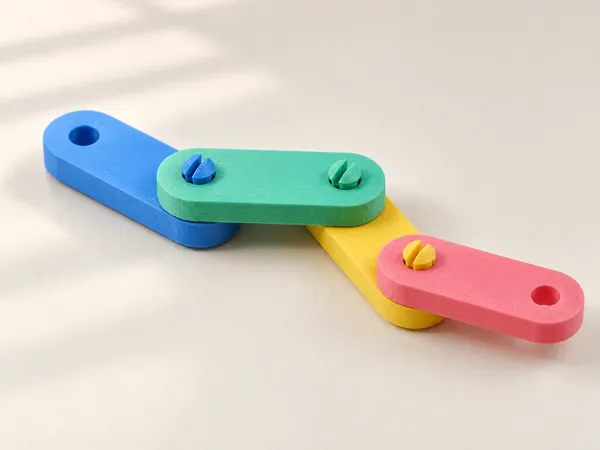 WAVE Eklemli Fidget Zincir – 4 Halkalı